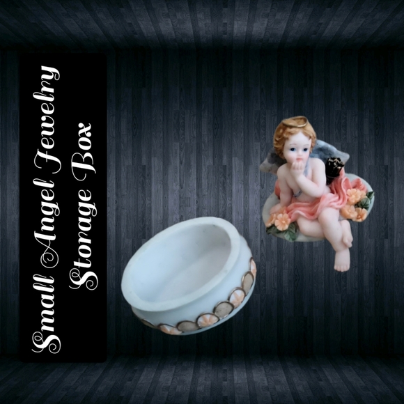 👣4/$20.  Beautiful Angel Jewelry/Trinkets Storage Box - Picture 7 of 8